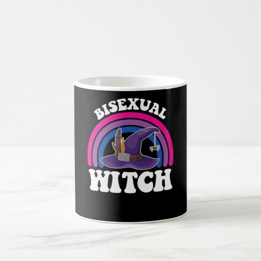 Bisexual Hexe Bi Pride Halloween Kaffeetasse (Mittel)
