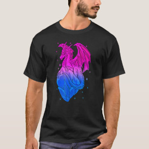 Bisexual Ice Dragon Bi Prilag Farben Winter Sn T-Shirt