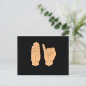 BISEXUAL in der amerikanischen Gebärdensprache Postkarte (Stehend Vorderseite)