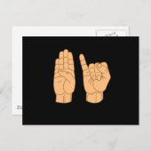 BISEXUAL in der amerikanischen Gebärdensprache Postkarte (Vorne/Hinten)