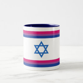 Bisexual Israel Pride Flag Small Zweifarbige Tasse