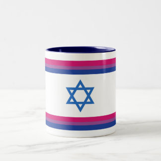 Bisexual Israel Pride Flag Small Zweifarbige Tasse