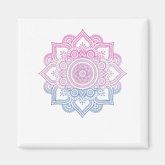 Bisexual LGBT Mandala Bi Pride Bisexuality LGBT Su Magnet (Vorne)