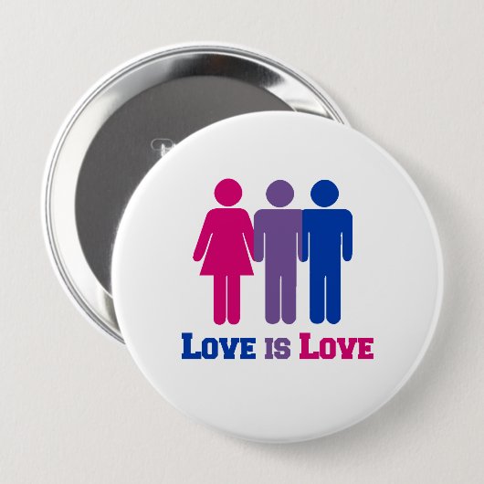 Bisexual-Liebe ist Liebe - Button (Vorne & Hinten)