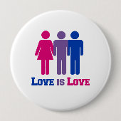 Bisexual-Liebe ist Liebe - Button (Vorderseite)