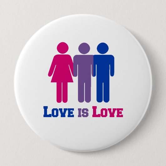 Bisexual-Liebe ist Liebe - Button (Vorderseite)