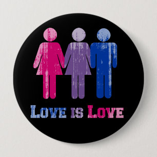 Bisexual-Liebe ist Liebe distressed.png Button