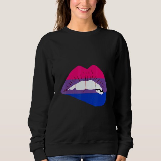 Bisexual Lips Bi Pride Bisexual Flag LGBTQ Bisexua Sweatshirt (Vorderseite)