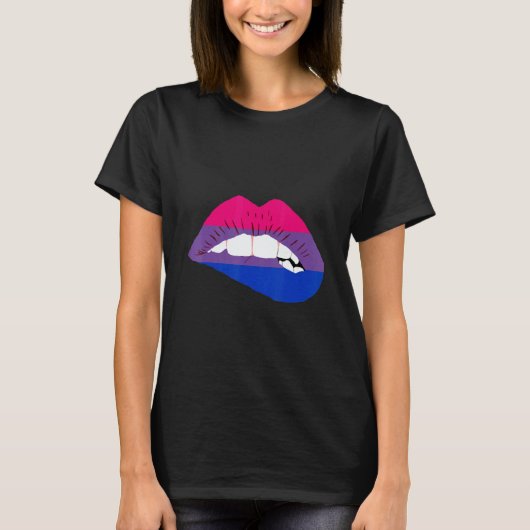 Bisexual Lips Bi Pride Bisexual Flag LGBTQ Bisexua T-Shirt (Vorderseite)
