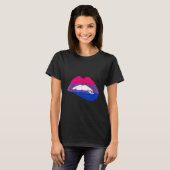 Bisexual Lips Bi Pride Bisexual Flag LGBTQ Bisexua T-Shirt (Vorne ganz)