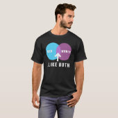 bisexual men women i like both venn diagram lgbt p T-Shirt (Vorne ganz)