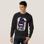 Bisexual Messy Bun Lgbt Q Cool Subtle Bi Pride Fla Sweatshirt (Vorne ganz)