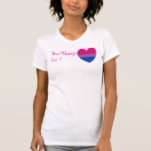 Bisexual Not Phase Heart Custom Word Art T-Shirt (Vorderseite)