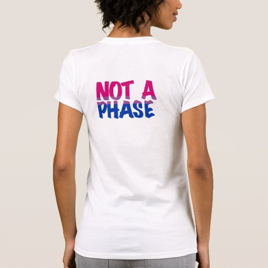 Bisexual Not Phase Heart Custom Word Art T-Shirt (Rückseite)