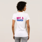 Bisexual Not Phase Heart Custom Word Art T-Shirt (Schwarz voll)