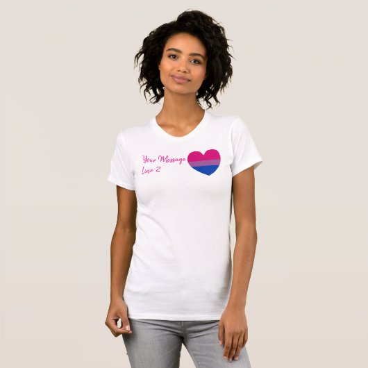 Bisexual Not Phase Heart Custom Word Art T-Shirt (Vorne ganz)