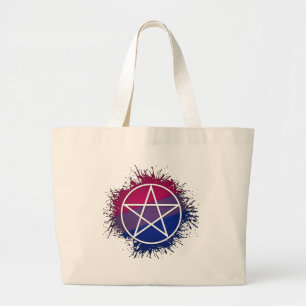 Bisexual-Pentagramm Jumbo Stoffbeutel