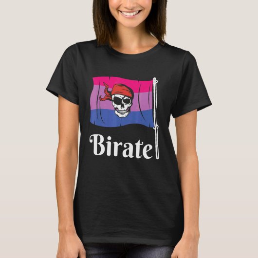 Bisexual Pirate Birate Lgbtq  Lgbt Gay Pride Tee (Vorderseite)