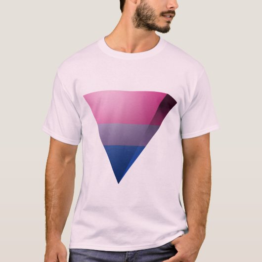 BISEXUAL PRIDE 3D TRIANGLE T-Shirt (Vorderseite)