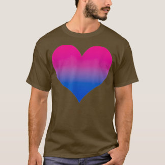 Bisexual Pride Bi Flag Herz Gradient Lgbtq Liebe T-Shirt