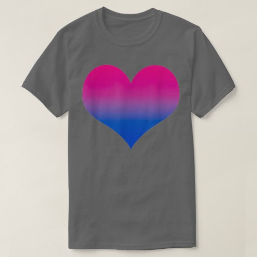 Bisexual Pride Bi Flag Herz Gradient Lgbtq Liebe T-Shirt (Design vorne)