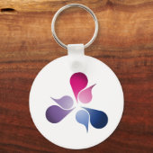 BISEXUAL PRIDE BURST SCHLÜSSELANHÄNGER (Vorderseite)