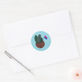 Bisexual Pride Cactus Runder Aufkleber (Umschlag)