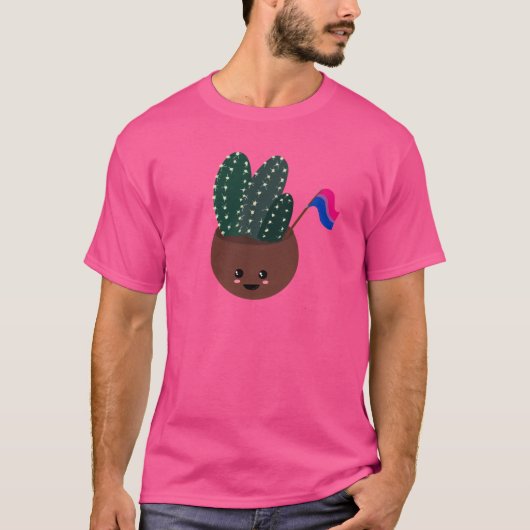 Bisexual Pride Cactus T-Shirt (Vorderseite)