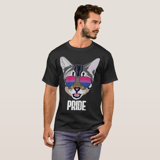 Bisexual Pride  Cat Bi Pride T-Shirt (Vorne ganz)