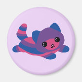 Bisexual Pride Cat Magnet (Vorne)
