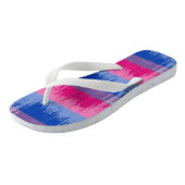 BISEXUAL PRIDE DISTRESSED DESIGN -.pnng Badesandalen (Schrägansicht)