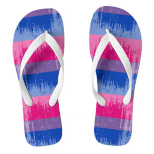 BISEXUAL PRIDE DISTRESSED DESIGN -.pnng Badesandalen