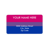 Bisexual Pride Flag Adressaufkleber (Vorne)
