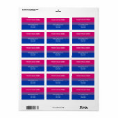 Bisexual Pride Flag Adressaufkleber (Vorne)
