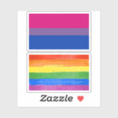 Bisexual Pride Flag Aufkleber (Blatt)