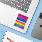 Bisexual Pride Flag Aufkleber (Laptop mit iPhone)