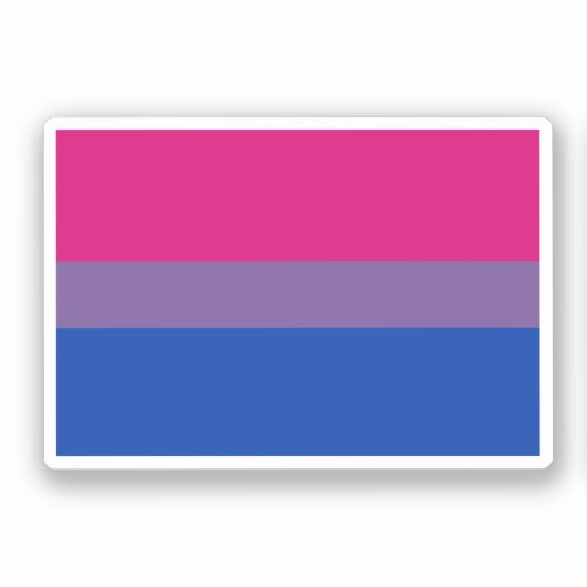 Bisexual Pride Flag Aufkleber (Vorderseite)