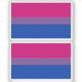 Bisexual Pride Flag Aufkleber (Vorderseite)