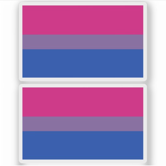 Bisexual Pride Flag Aufkleber (Vorderseite)