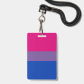 Bisexual Pride Flag Ausweis (Vorderseite mit Lanyard)
