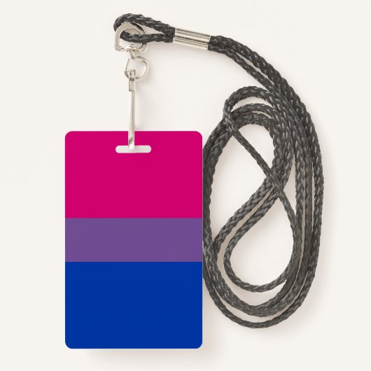 Bisexual Pride Flag Ausweis (Vorderseite mit Schlüsselband)