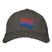 Bisexual Pride Flag Bestickte Baseballkappe (Vorderseite)