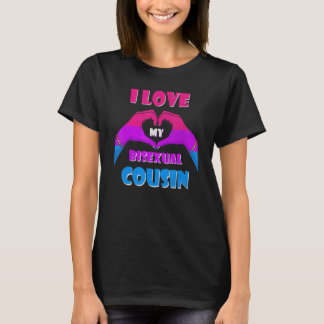 Bisexual Pride Flag Bi Flag I Love My Bisexual Cou T-Shirt