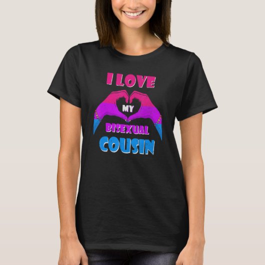 Bisexual Pride Flag Bi Flag I Love My Bisexual Cou T-Shirt (Vorderseite)