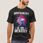 Bisexual Pride Flag Bisexual Dragon T-Shirt (Vorderseite)