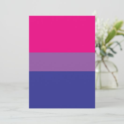 Bisexual Pride Flag Einladung (Stehend Vorderseite)