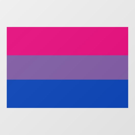 Bisexual Pride Flag Fensteraufkleber (Blatt)