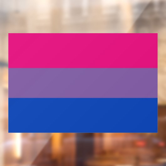 Bisexual Pride Flag Fensteraufkleber (Blatt 2)