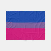 Bisexual Pride Flag Fleecedecke (Vorderseite (Horizontal))