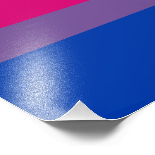 Bisexual Pride Flag Fotodruck (Ecke)